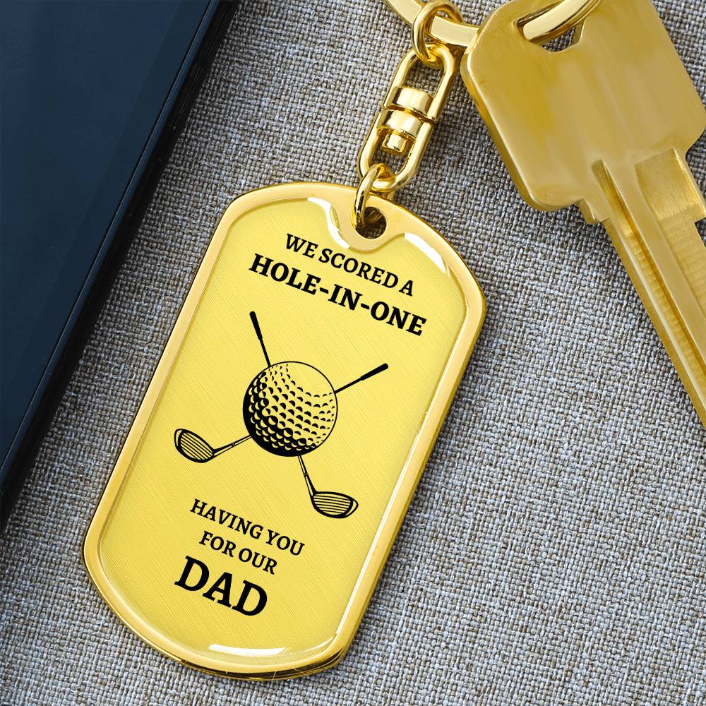 Hole-In-One Dad Keychain