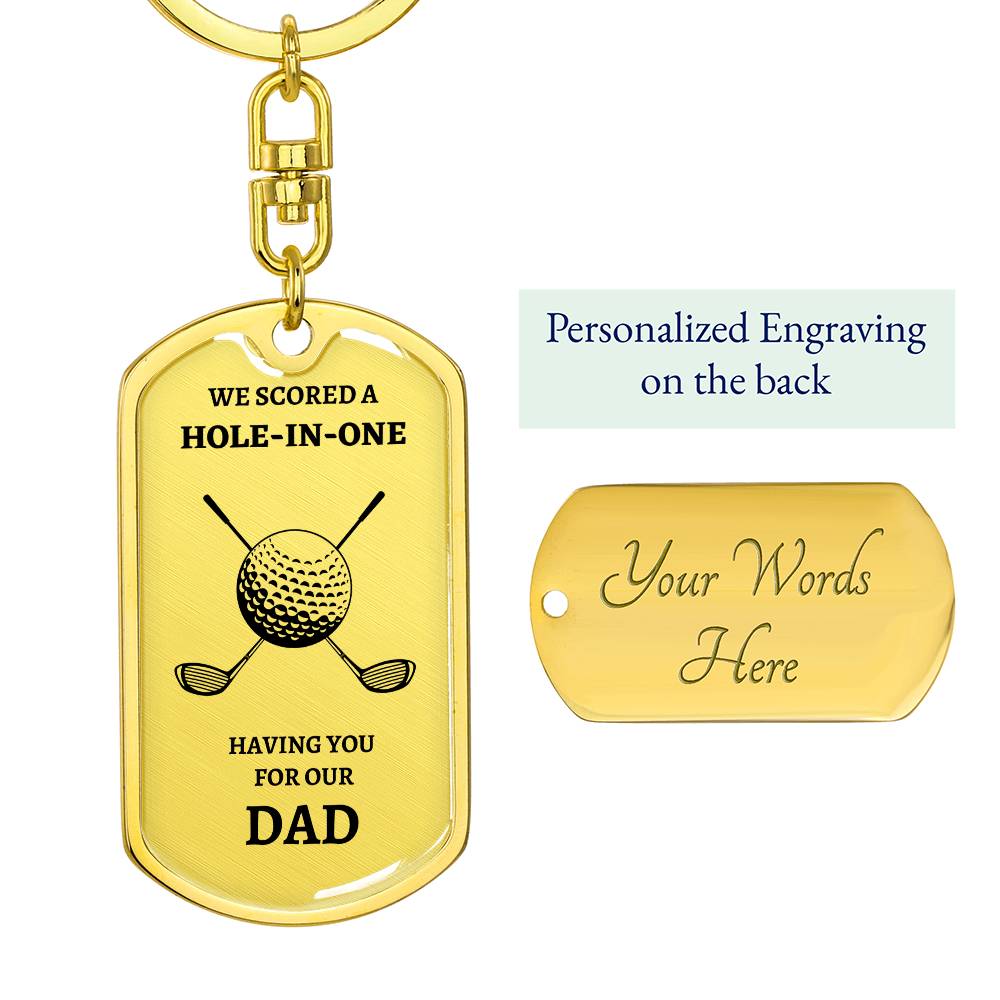 Hole-In-One Dad Keychain