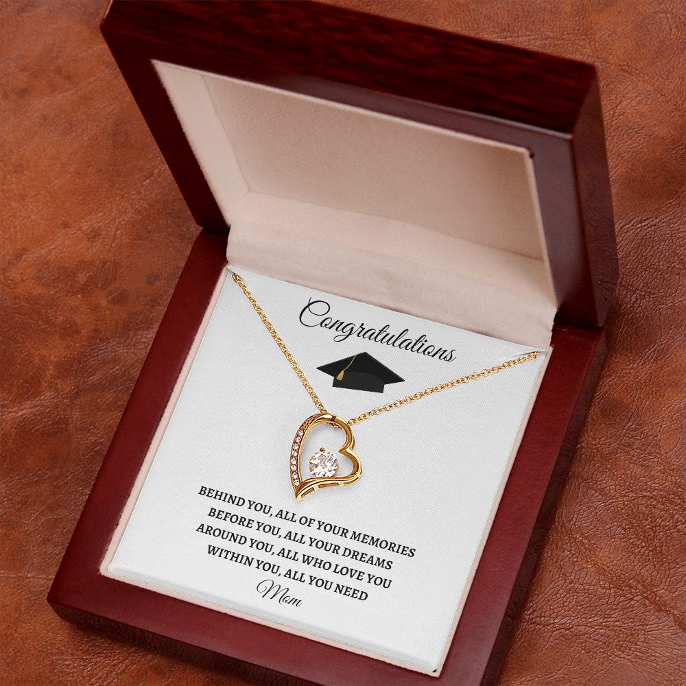 To Daughter From Mom Graduation - Forever Love Necklace