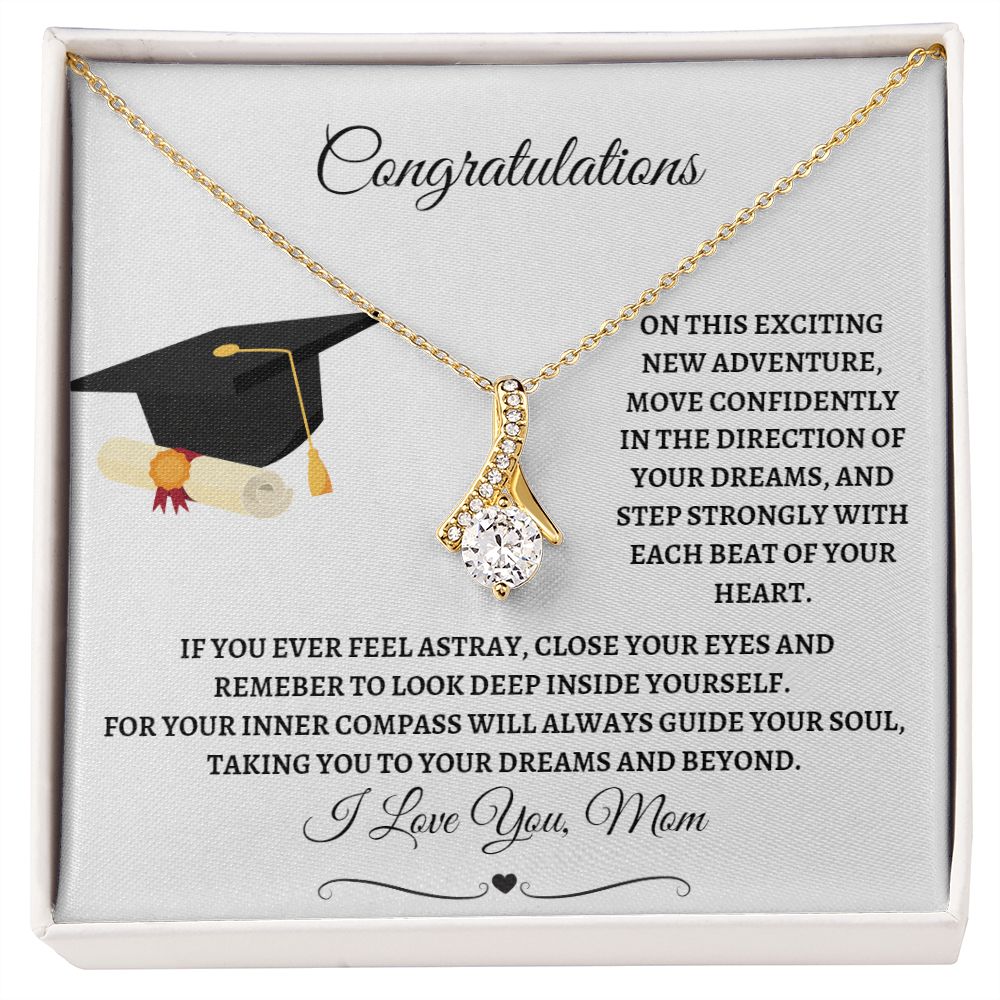 To Daughter From Mom Graduation - Alluring Beauty Necklace