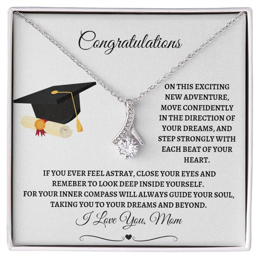 To Daughter From Mom Graduation - Alluring Beauty Necklace