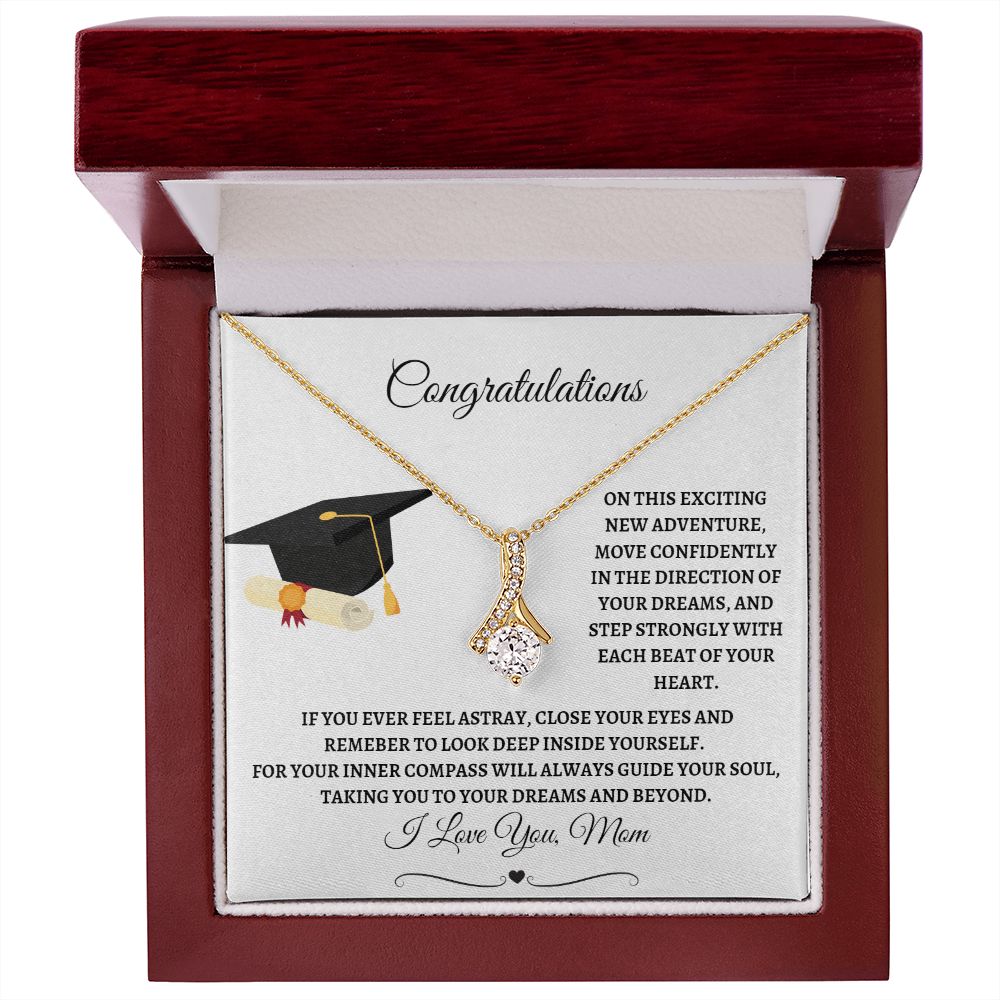 To Daughter From Mom Graduation - Alluring Beauty Necklace