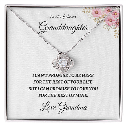 To Granddaughter From Grandma - Love Knot Necklace