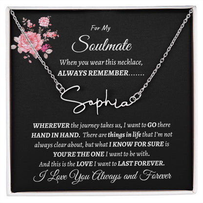 Soulmate Signature Name Necklace