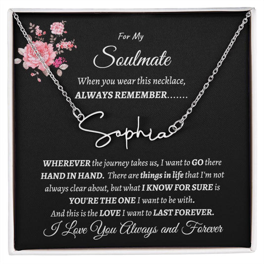 Soulmate Signature Name Necklace