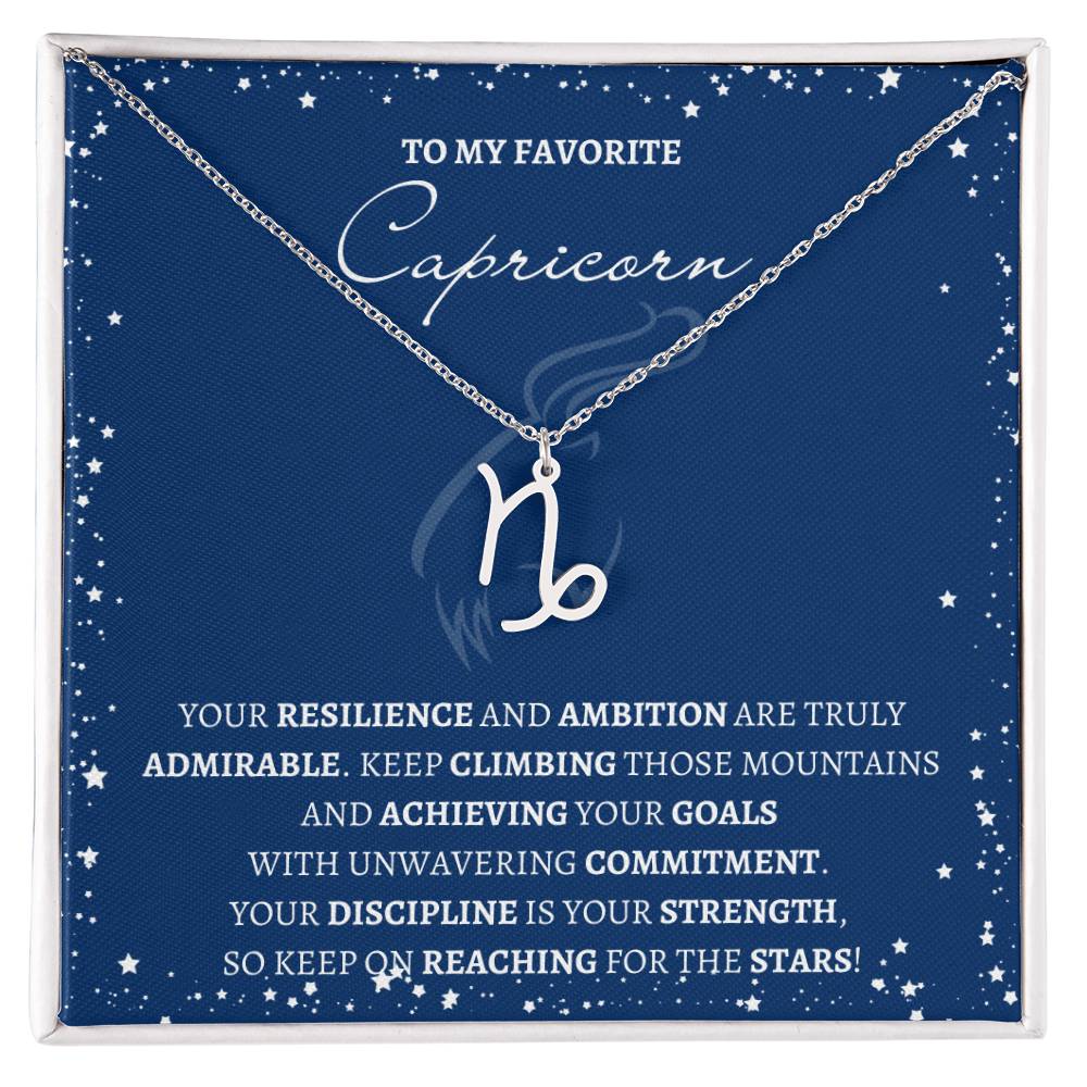 Capricorn Zodiac Necklace