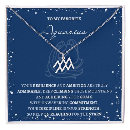 Aquarius Zodiac Necklace