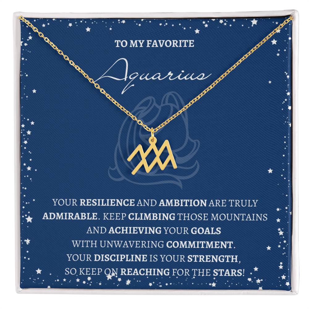 Aquarius Zodiac Necklace