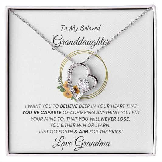 To Granddaughter From Grandma - Forever Love Necklace