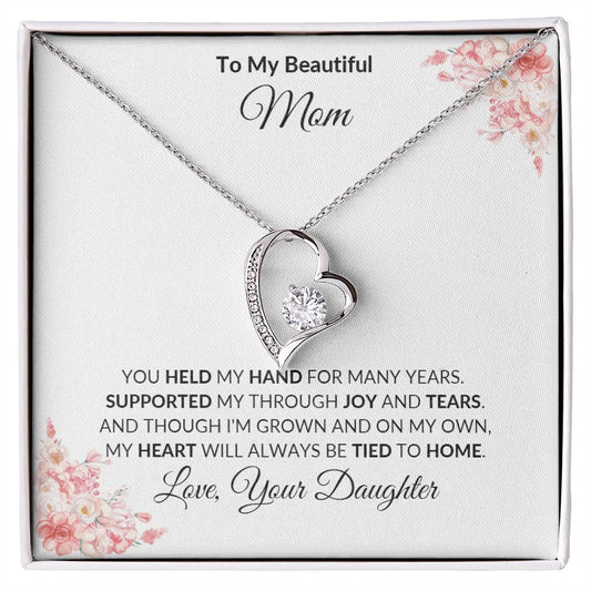 To Mom Love Daughter - Forever Love Necklace
