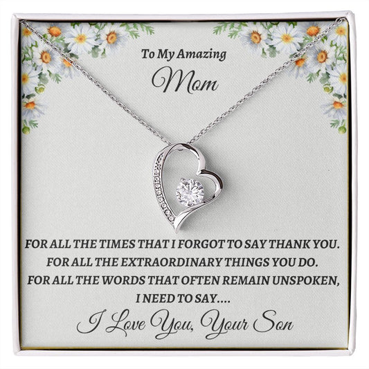 To Mom From Son - Forever Love Necklace