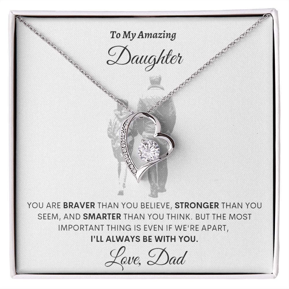 Amazing Daughter From Dad - Forever Love Necklace