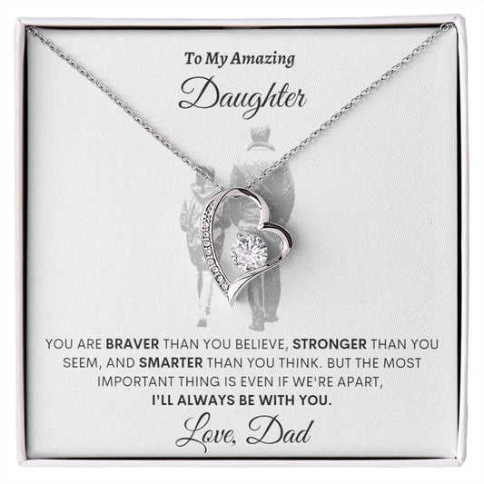 Amazing Daughter From Dad - Forever Love Necklace