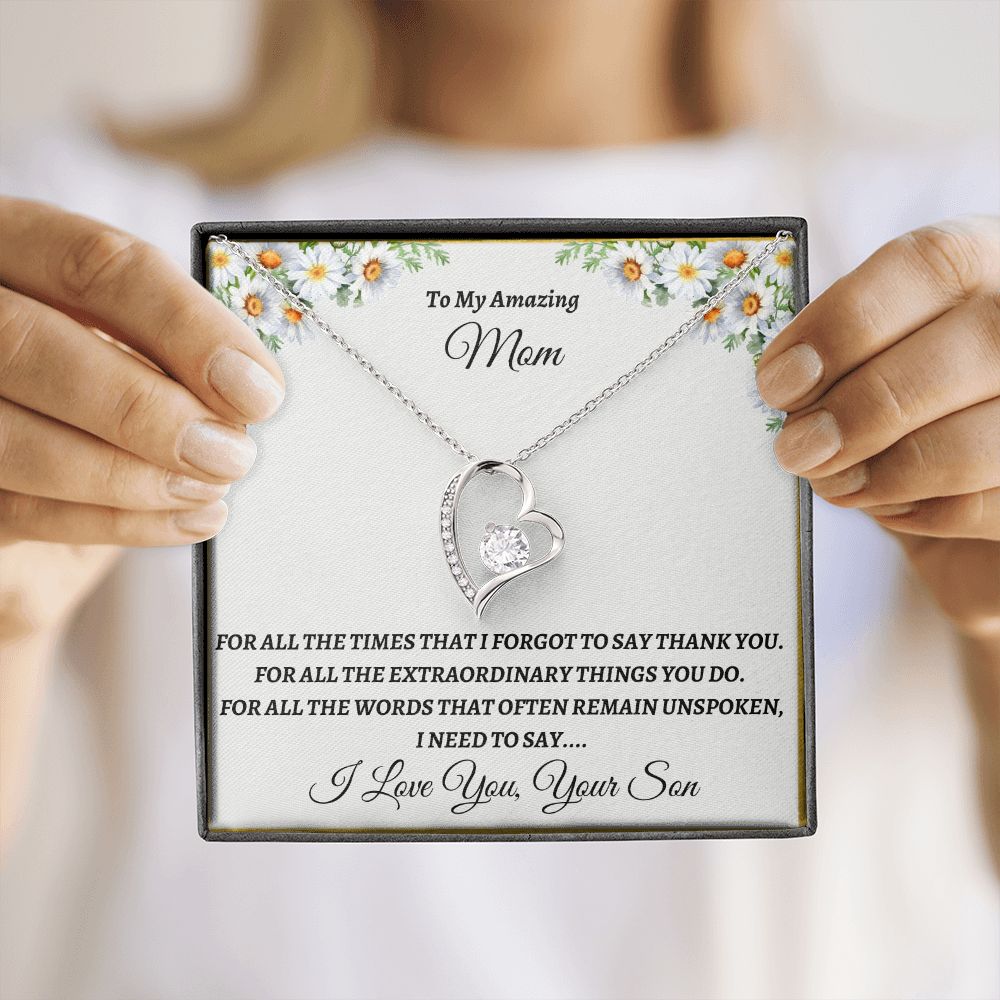 To Mom From Son - Forever Love Necklace