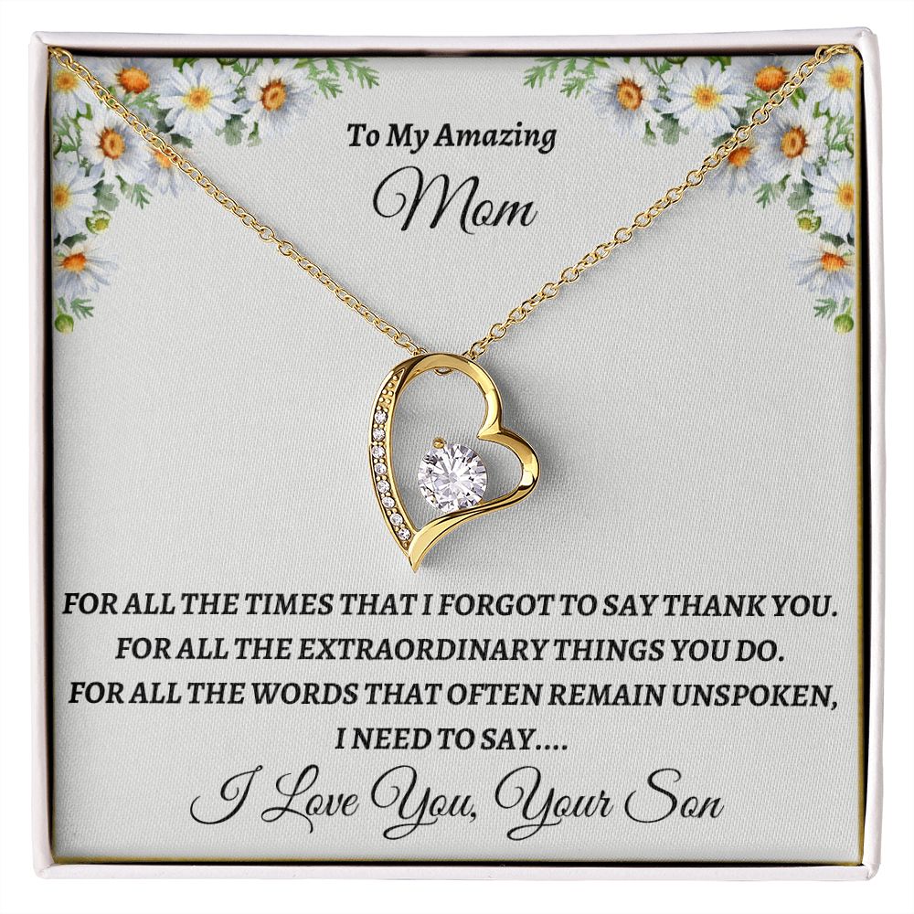 To Mom From Son - Forever Love Necklace