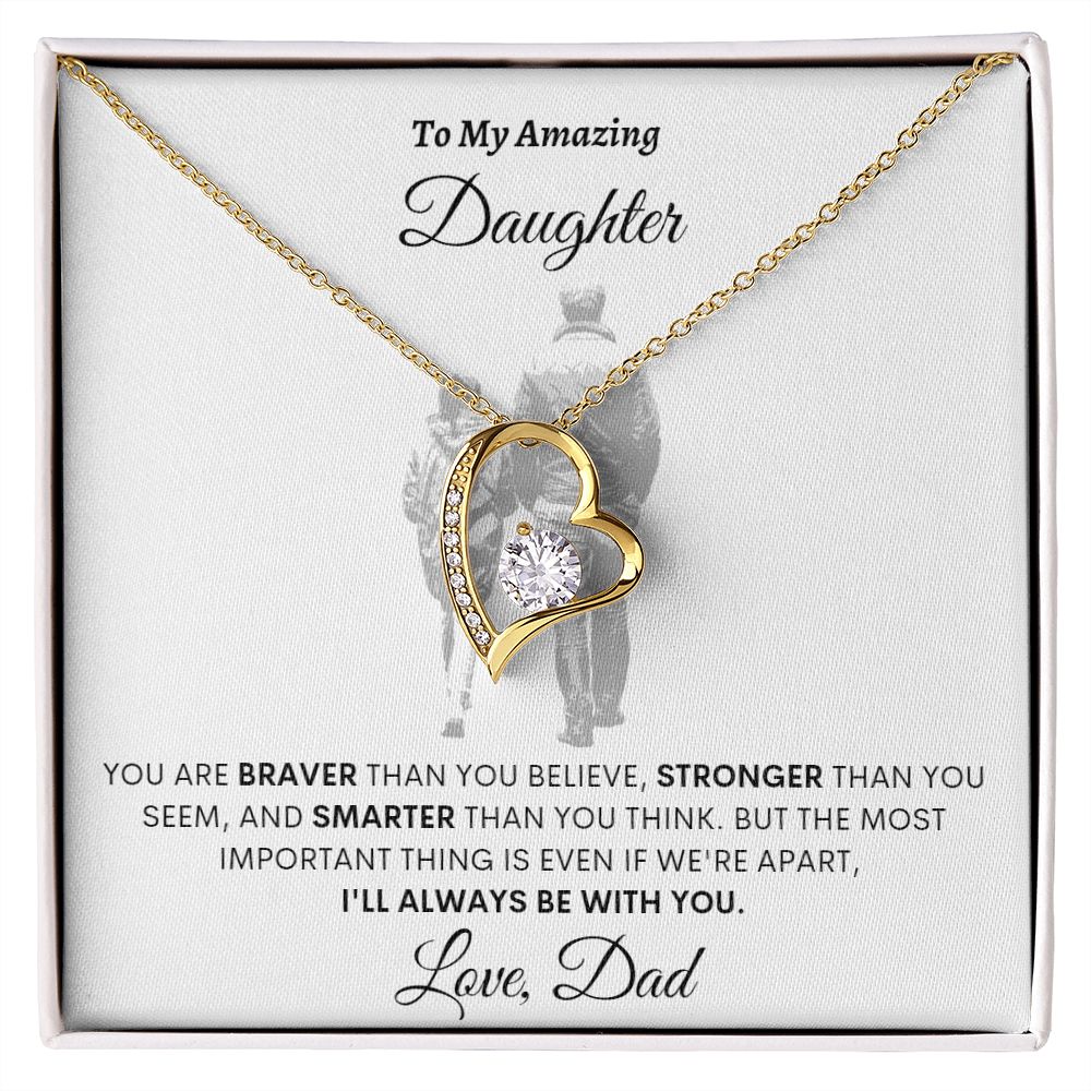 Amazing Daughter From Dad - Forever Love Necklace