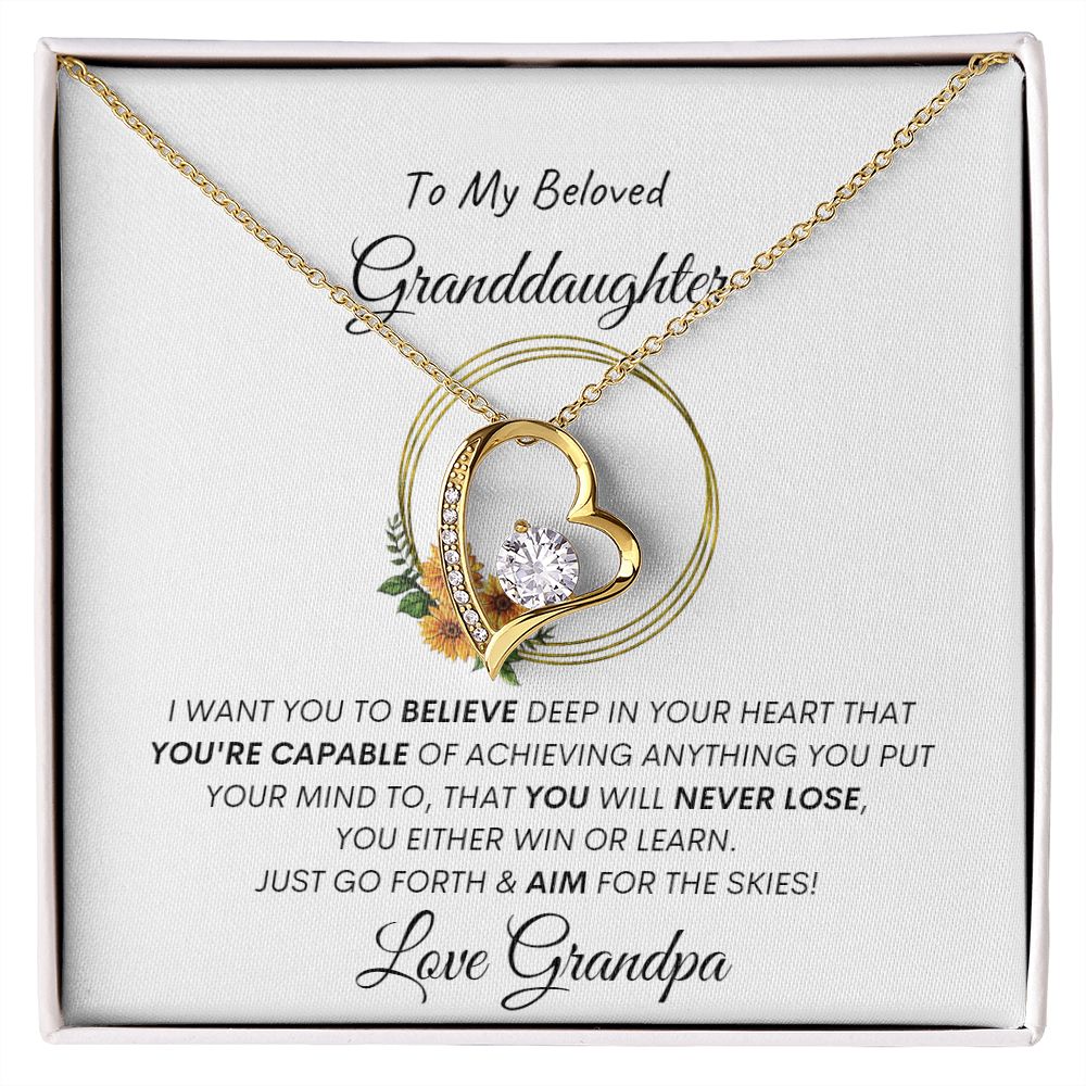 To Granddaughter From Grandpa - Forever Love Necklace