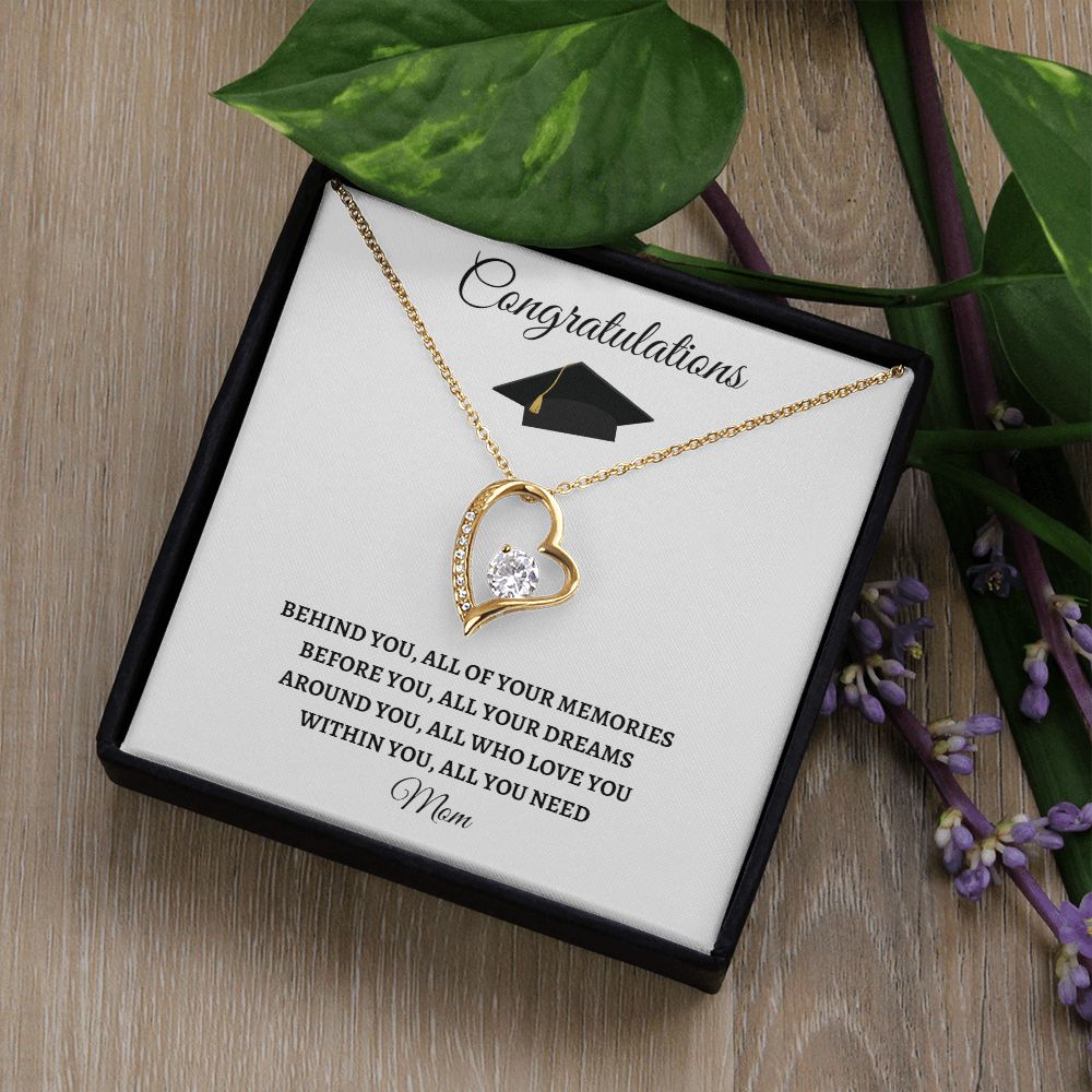 To Daughter From Mom Graduation - Forever Love Necklace