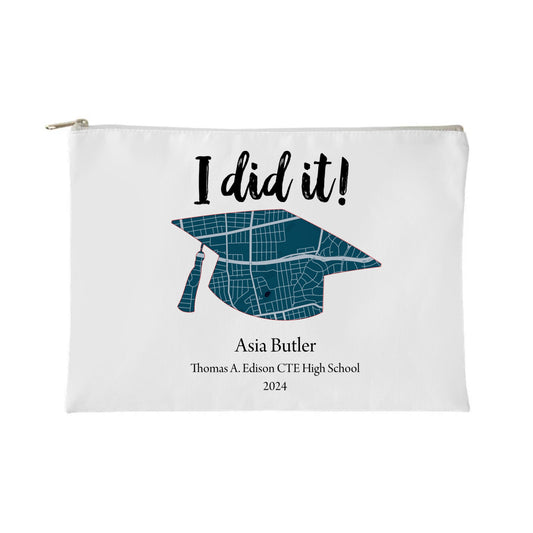 Graduate Fabric Zippered Pouch Small
