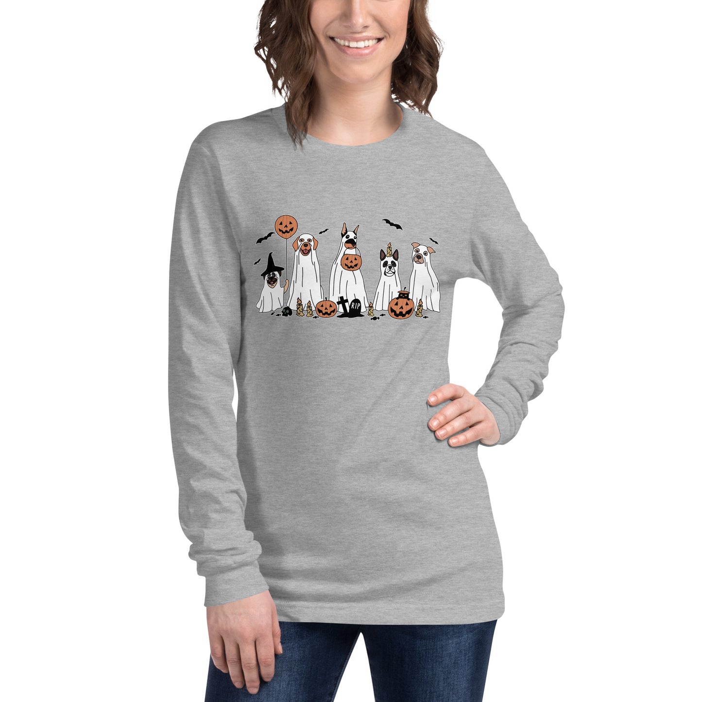 Halloween Dog Unisex Long Sleeve Tee