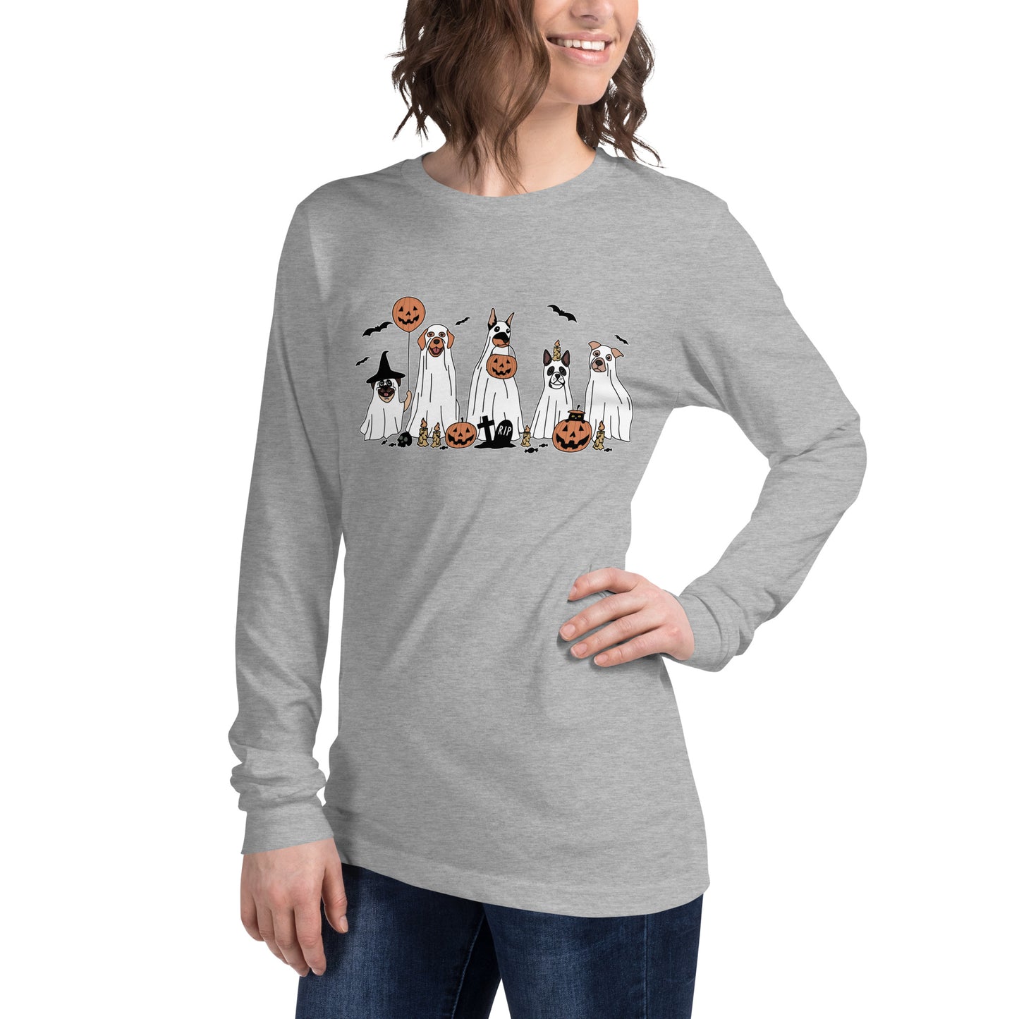 Halloween Dog Unisex Long Sleeve Tee