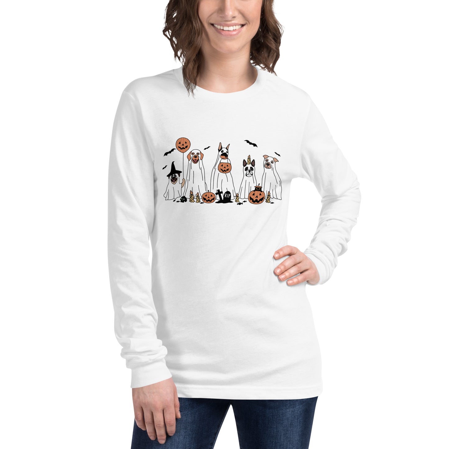 Halloween Dog Unisex Long Sleeve Tee