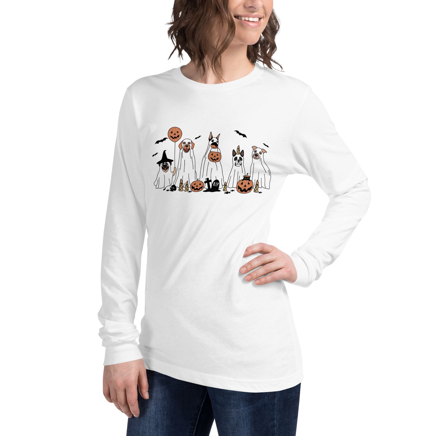 Halloween Dog Unisex Long Sleeve Tee