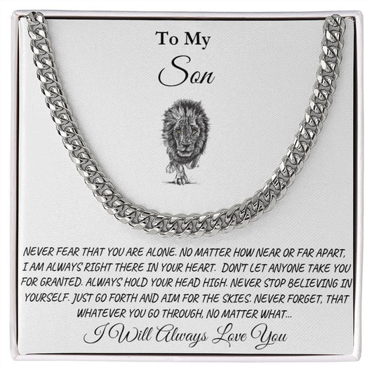 To My Son - Cuban Link Chain