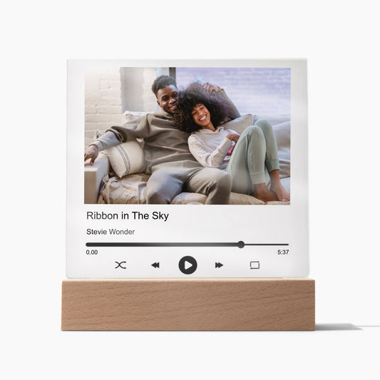 Personalized Image & Song Acrylic Square Plaque