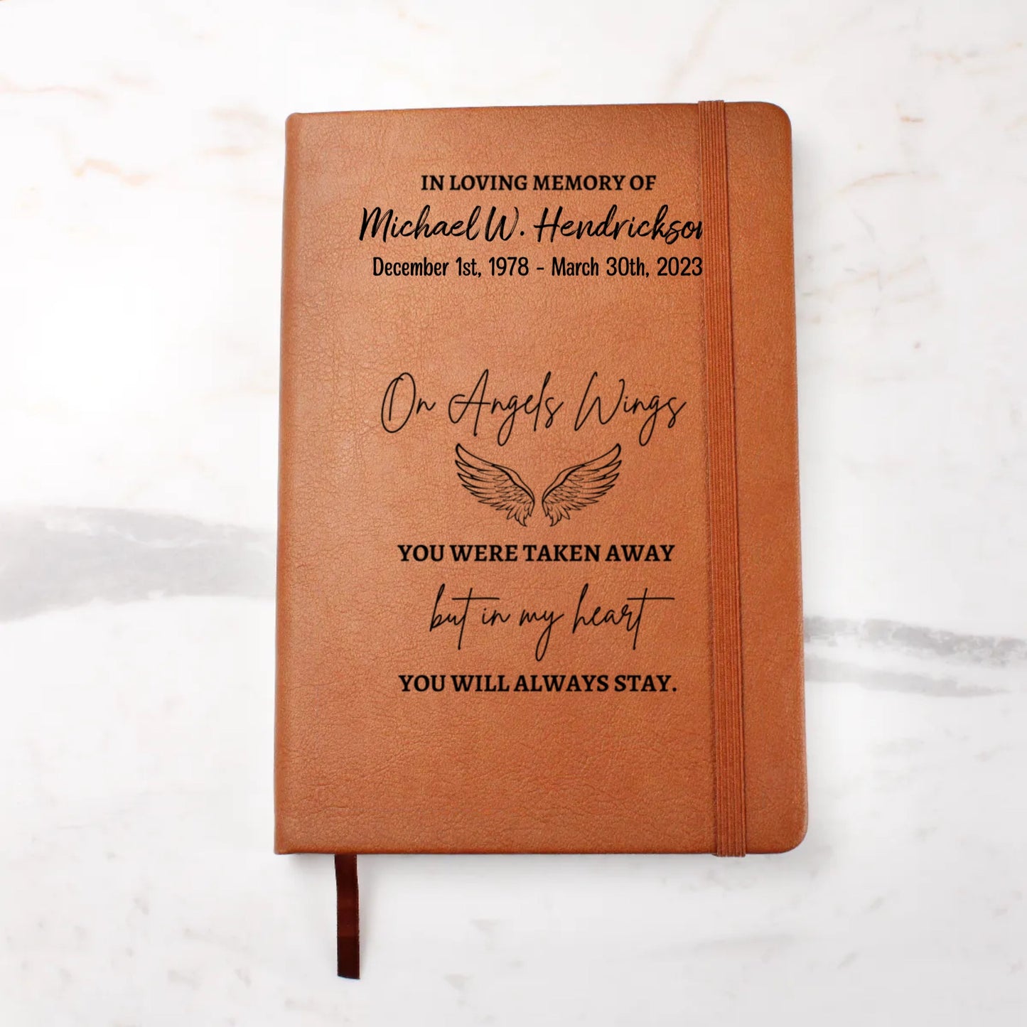 Memorial "On Angles Wings" Personalized Graphic Journal